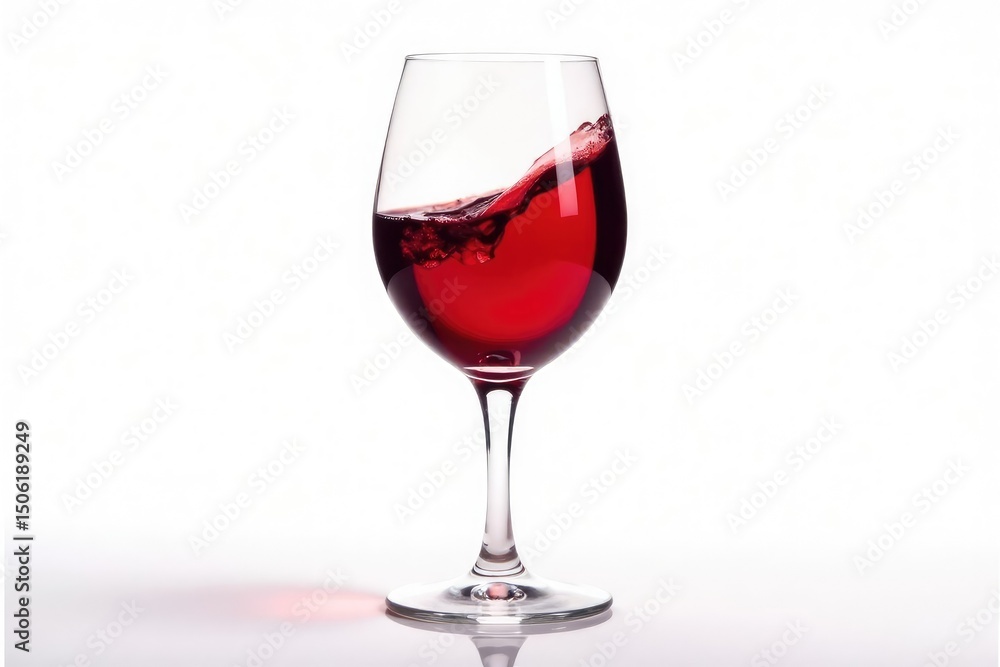 Rich red wine, swirling in a glass against pure white , vino, delicious, rich Rich red wine, swirling in a glass against pure white , vino, delicious, rich