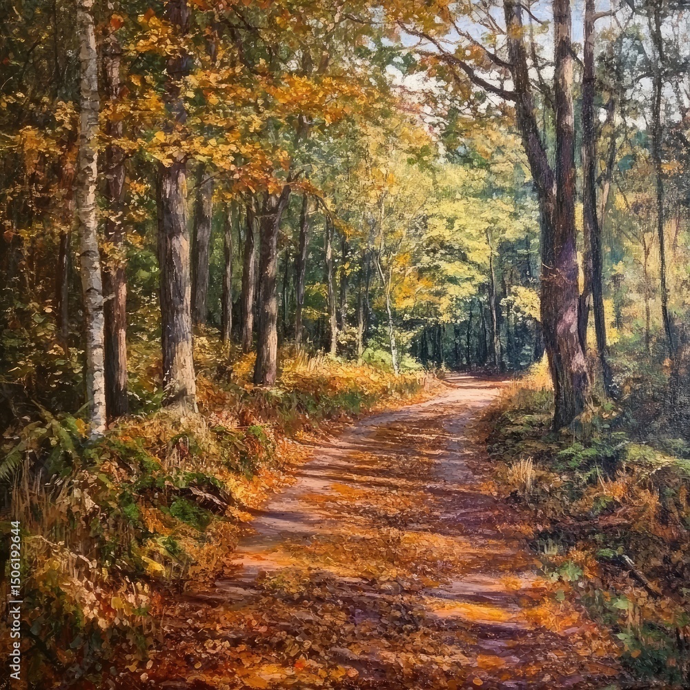 Obraz premium Autumnal Forest Path