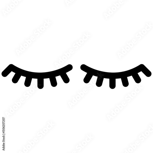 Eyelash Growth Icon – Beauty and Cosmetic Symbol for Lash Enhancement, Care, and Lengthening
