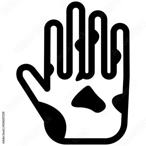 Eczema Icon – Skin Condition Symbol for Inflammation, Itchiness, and Dermatological Care