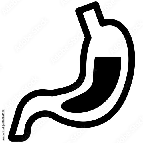 GERD Icon – Acid Reflux and Heartburn Symbol for Digestive Disorder and Gastrointestinal Health