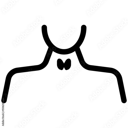 Hypothyroidism Icon – Thyroid Hormone Disorder Symbol for Medical Diagnosis and Endocrine Health