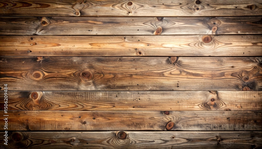Naklejka premium A high-resolution rustic wooden plank background with visible grain, cracks, and warm tones, ideal for vintage labels, packaging, or nature-inspired projects.