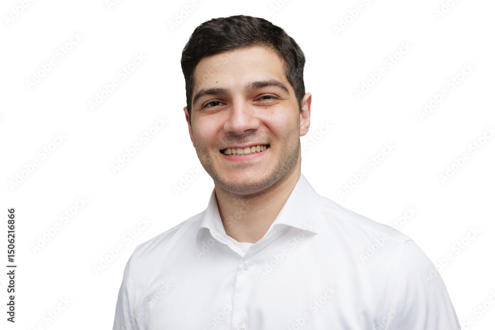 Bright smile radiating confidence in a clean, professional setting with modern vibes under bright lighting Bright smile radiating confidence in a clean, professional setting with modern vibes under bright lighting