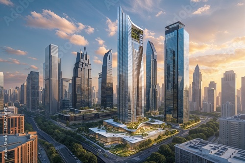 Innovative Skyscrapers in a Dynamic Urban Landscape
