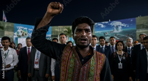 Protestor at Climate Conference