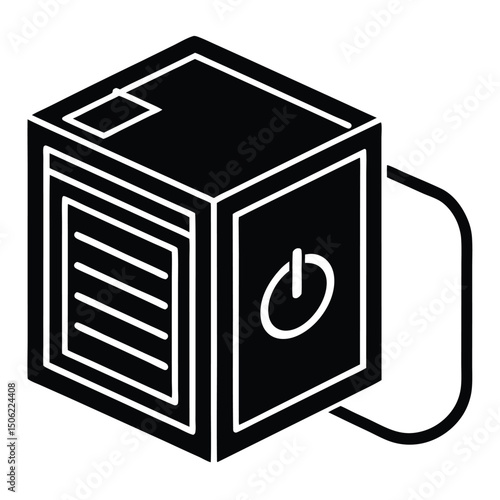 it technician element isolated computer power supply on white background