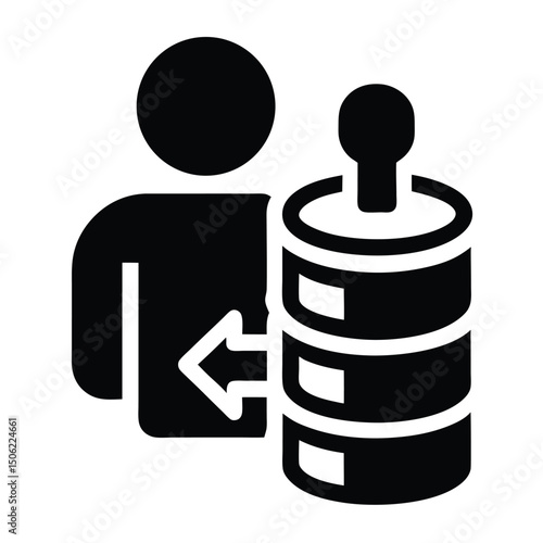 it technician element isolated data backup on white background