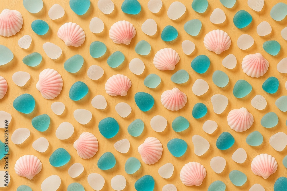 seamless pattern with seashell seamless pattern with seashell