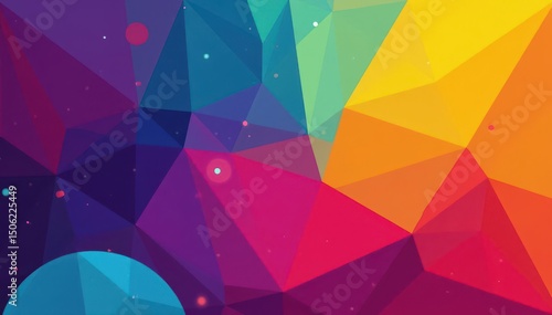 Geometric shapes, vibrant colors, bold design, surface, line, circle