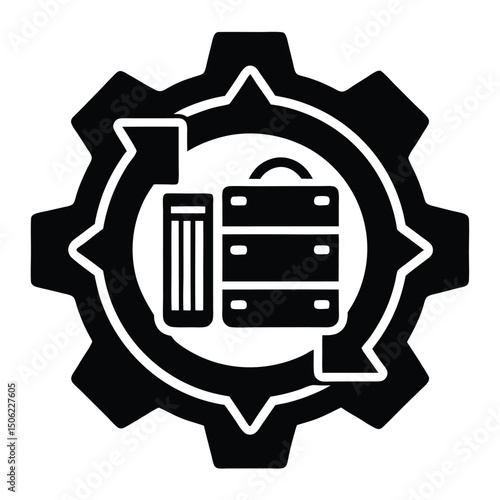 it technician element isolated system recovery on white background