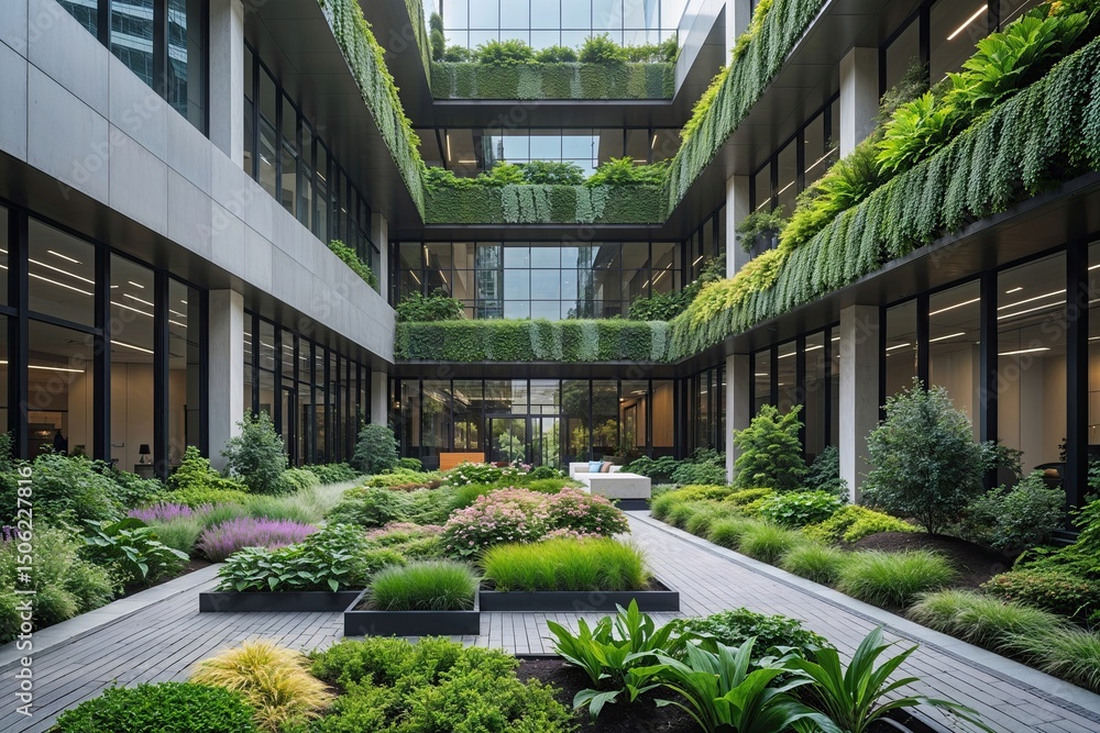 Innovative Garden Designs Transforming Office Building Facade for Lively Eco-Friendly Landscapes Innovative Garden Designs Transforming Office Building Facade for Lively Eco-Friendly Landscapes