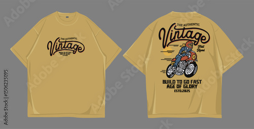 Design oversize street wear front and back