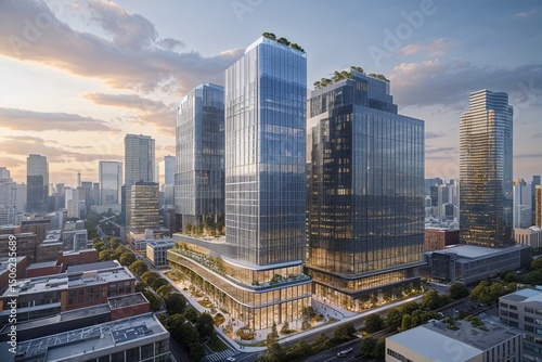 Innovative Urban Planning and Modern Office Architecture Transform Metropolitan Skylines