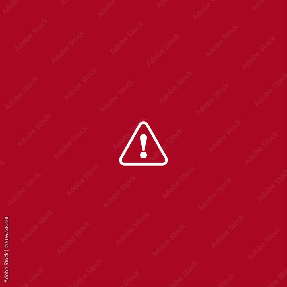 Warning sign icon flat vector design Warning sign icon flat vector design