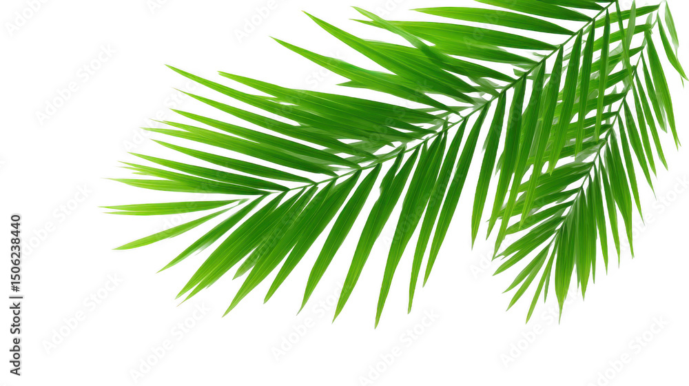 Vibrant Green Palm Leaf Detail Vibrant Green Palm Leaf Detail