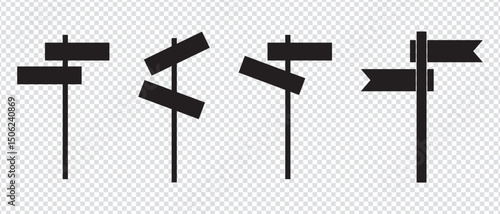 signpost icon and direction icon. vector illustration.