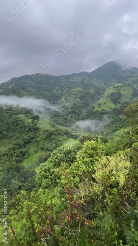 mountain landscape with clouds