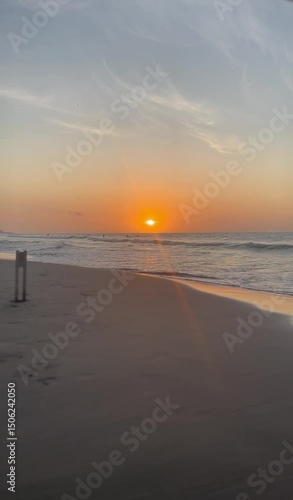 sunset on the beach