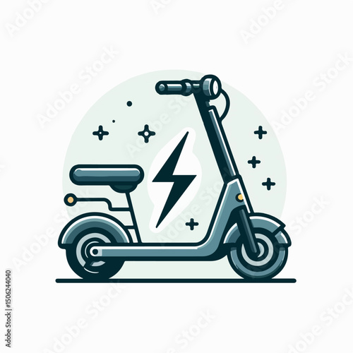 electric scooter vector illustration