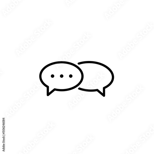 Chat bubbles icon representing conversation concept  