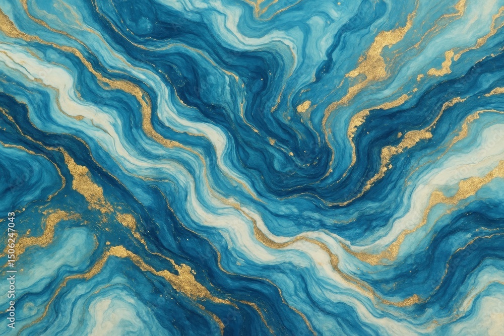 Fototapeta premium Abstract Marble Marbled Ink Painted Painting Texture Luxury Background