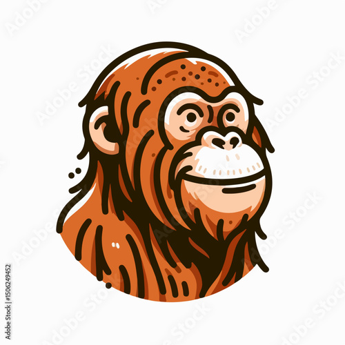 orangutan vector illustration