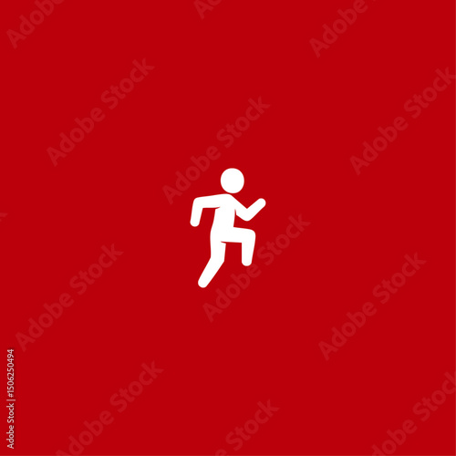 Exercise icon logo flat vector design