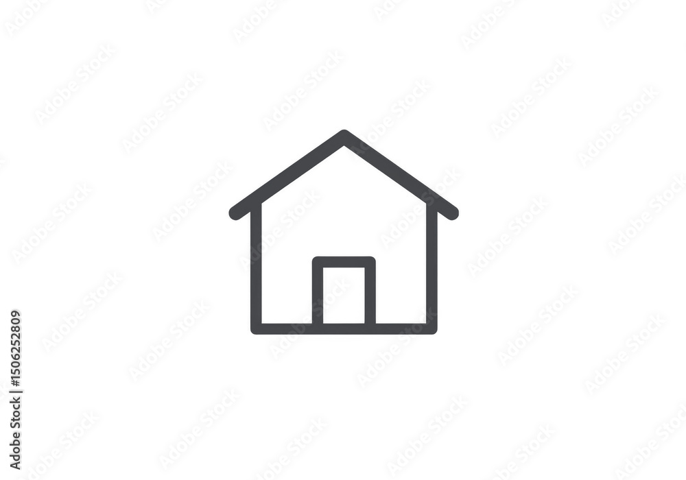 Home Icon House Symbol Building Real Estate Property Illustration Home Icon House Symbol Building Real Estate Property Illustration