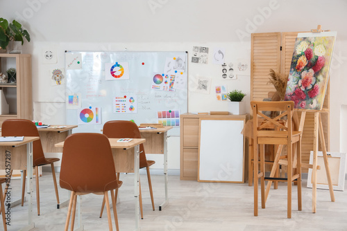 Interior of classroom with ...