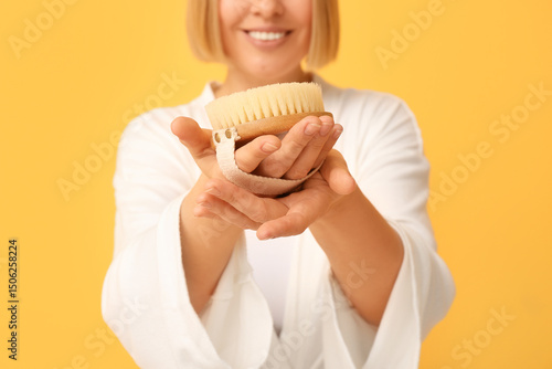 Young woman with body massa...
