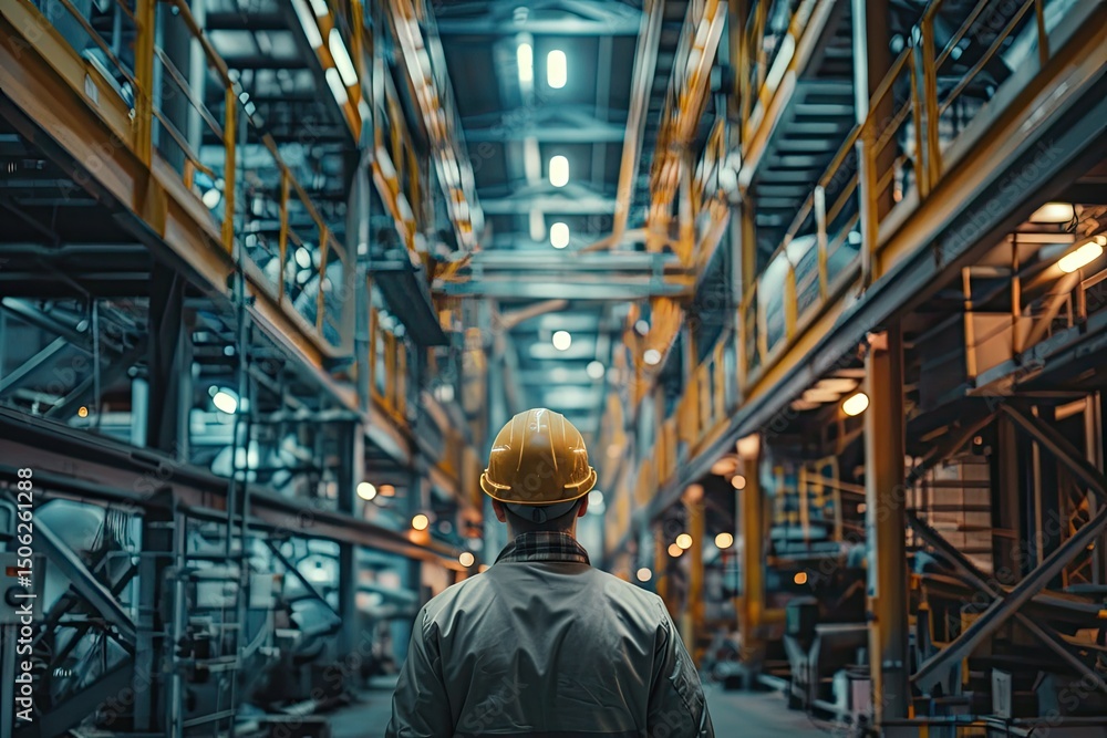 Clear Pixel Picture of Man with Helmet Working in Factory Clear Pixel Picture of Man with Helmet Working in Factory
