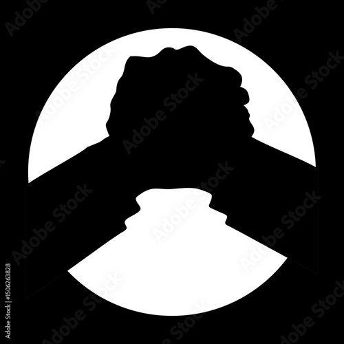 arm wrestling silhouette or illustration