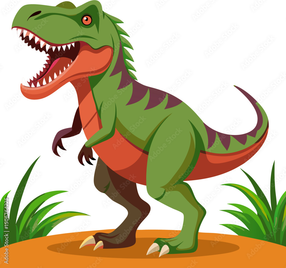 Naklejka premium tyrannosaurus dinosaur vector illustration