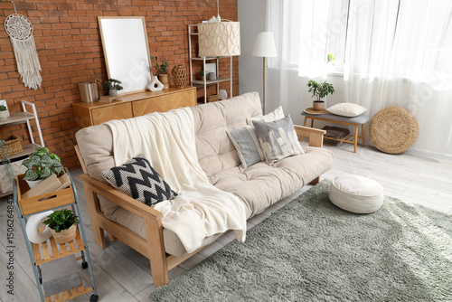 Cozy living room interior w...