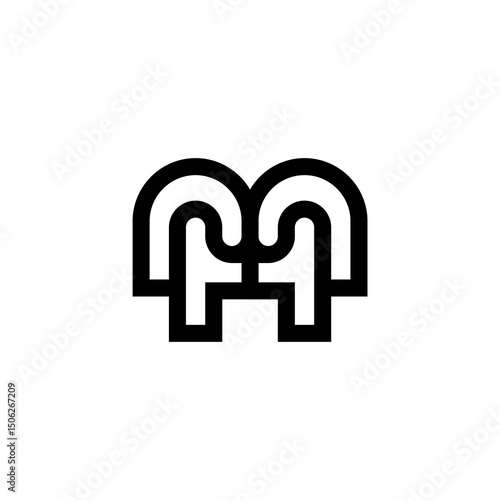 Abstract M monogram logo design, icon can be used for luxury, elegant and Vector business