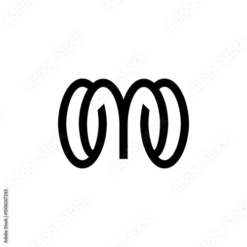 Abstract M monogram logo design, icon can be used for luxury, elegant and Vector business