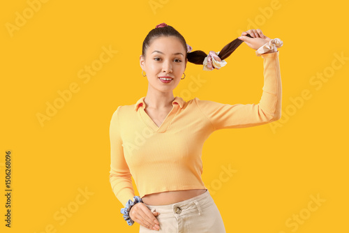 Pretty Asian woman with sty...