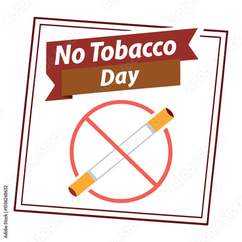 


   No tobacco day vector illustration.
