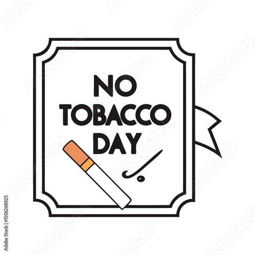 


   No tobacco day vector illustration.
