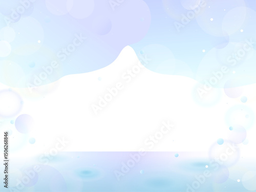 雨がふって波紋ができる水面のフレーム