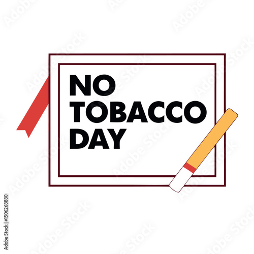 


   No tobacco day vector illustration.
