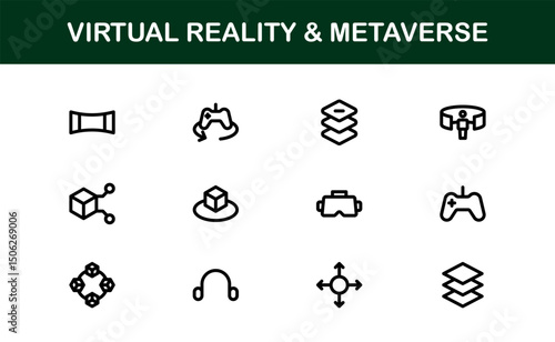 New Year and Celebration Icon Set Featuring Fireworks, Party, Festive Decor, Countdown, and Holiday Symbols in a Modern, Vector-Based Design