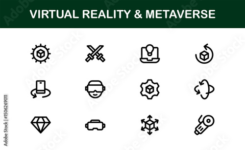 New Year and Celebration Icon Set Featuring Fireworks, Party, Festive Decor, Countdown, and Holiday Symbols in a Modern, Vector-Based Design