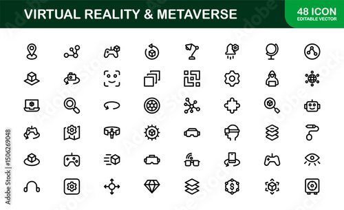 New Year and Celebration Icon Set Featuring Fireworks, Party, Festive Decor, Countdown, and Holiday Symbols in a Modern, Vector-Based Design