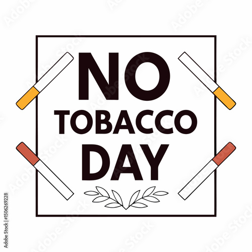


   No tobacco day vector illustration.
