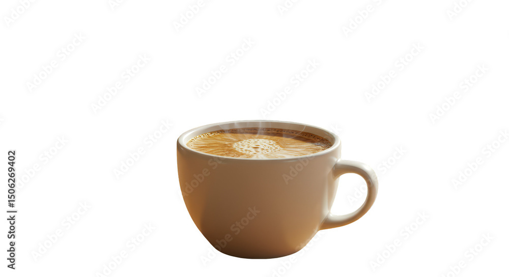 Obraz premium Isolated Coffee Cup with Steam on Transparent Background Photo