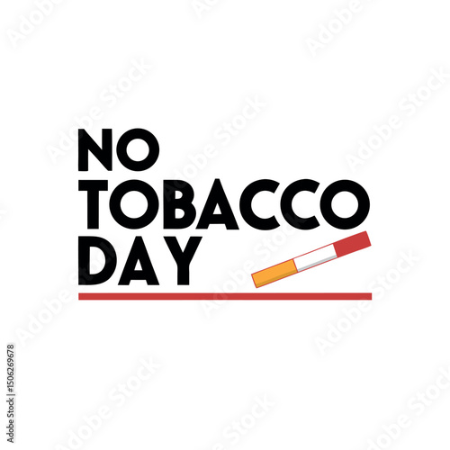 


   No tobacco day vector illustration.

