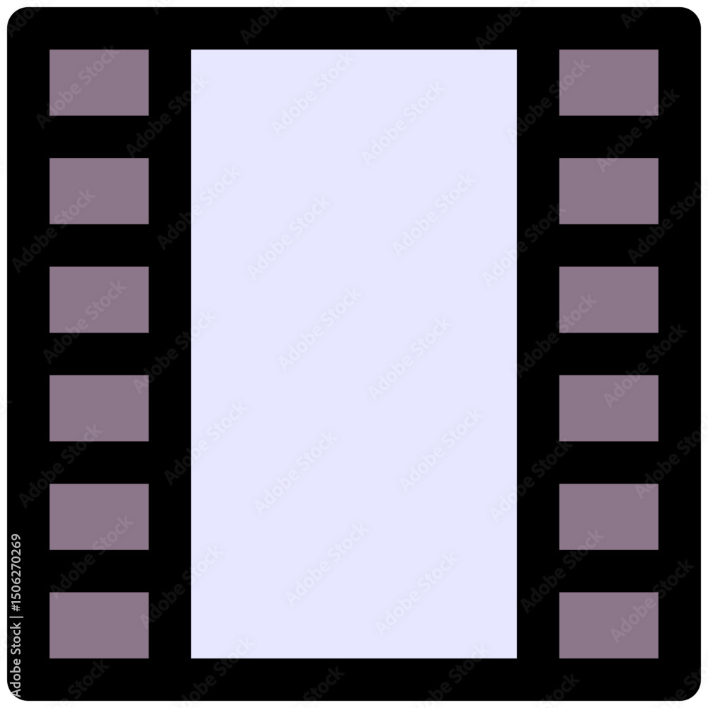 Obraz premium Video Reel Vector Icon, Film Strip Icon, Reel , User Interface, User Experience, Lineal Color Style Isolated Vector Icon. 