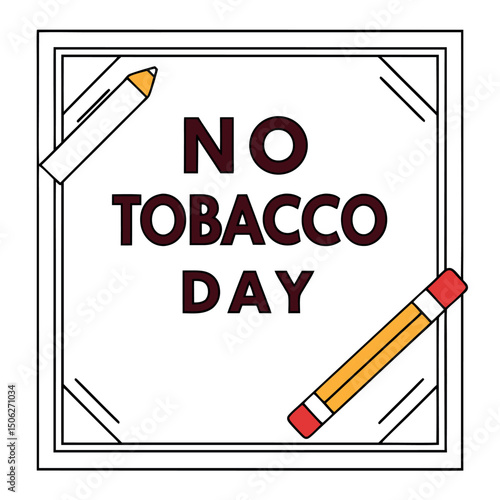 


   No tobacco day vector illustration.
